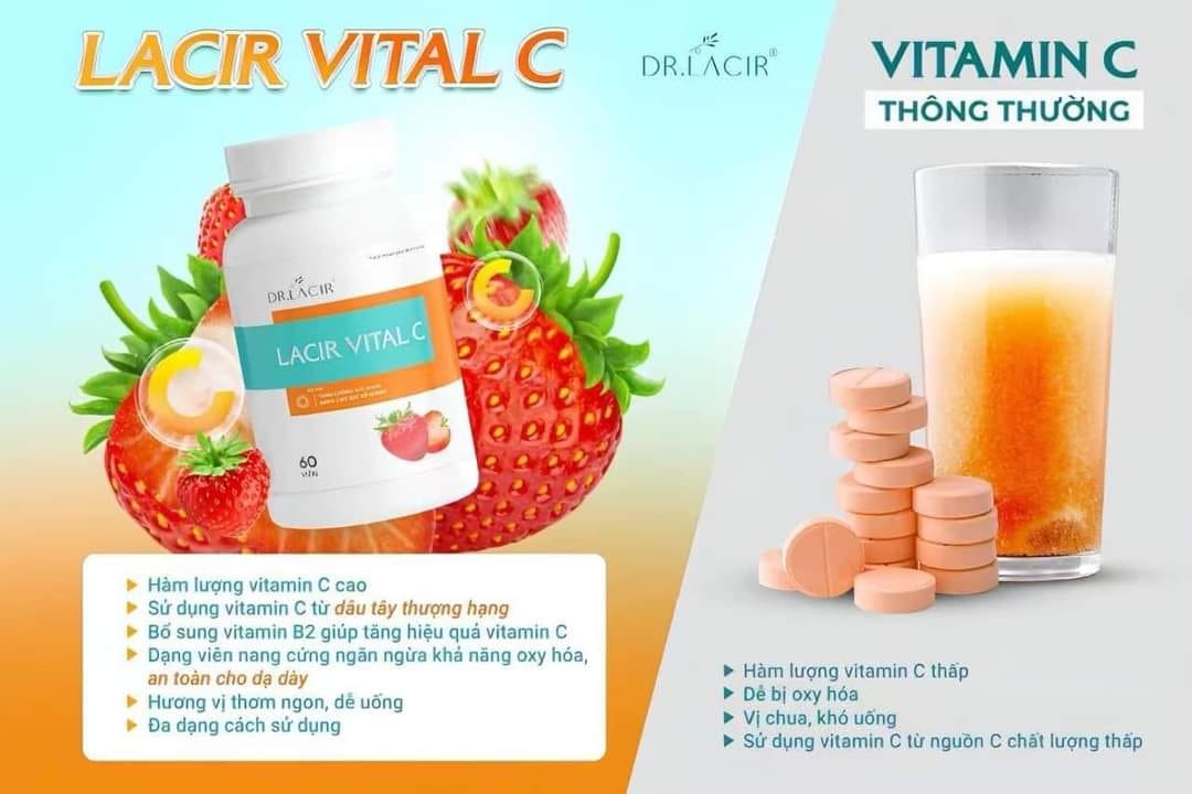 Viên Uống Vitamin Lacir Viral C Dr Lacir 60 viên Lần đầu tiên xuất hiện trên thị trường một siêu phẩm giúp bổ sung vitamin C