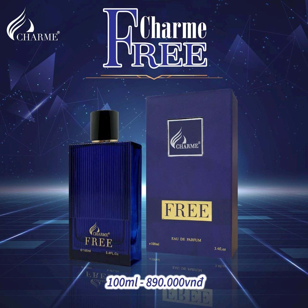 Nước hoa charme nam cao cấp Charme Free Mùi Hương Nam Tính