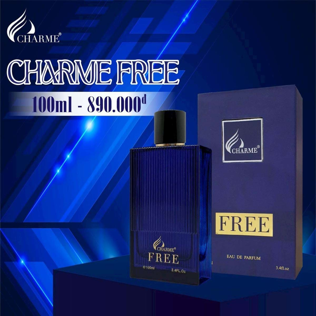 Nước hoa charme nam cao cấp Charme Free Mùi Hương Nam Tính