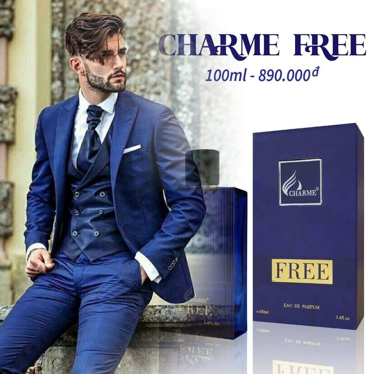 Nước hoa charme nam cao cấp Charme Free Mùi Hương Nam Tính