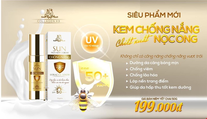 Kem Chống Nắng TN Collagen X3 Mỹ Phẩm Đông Anh 30g