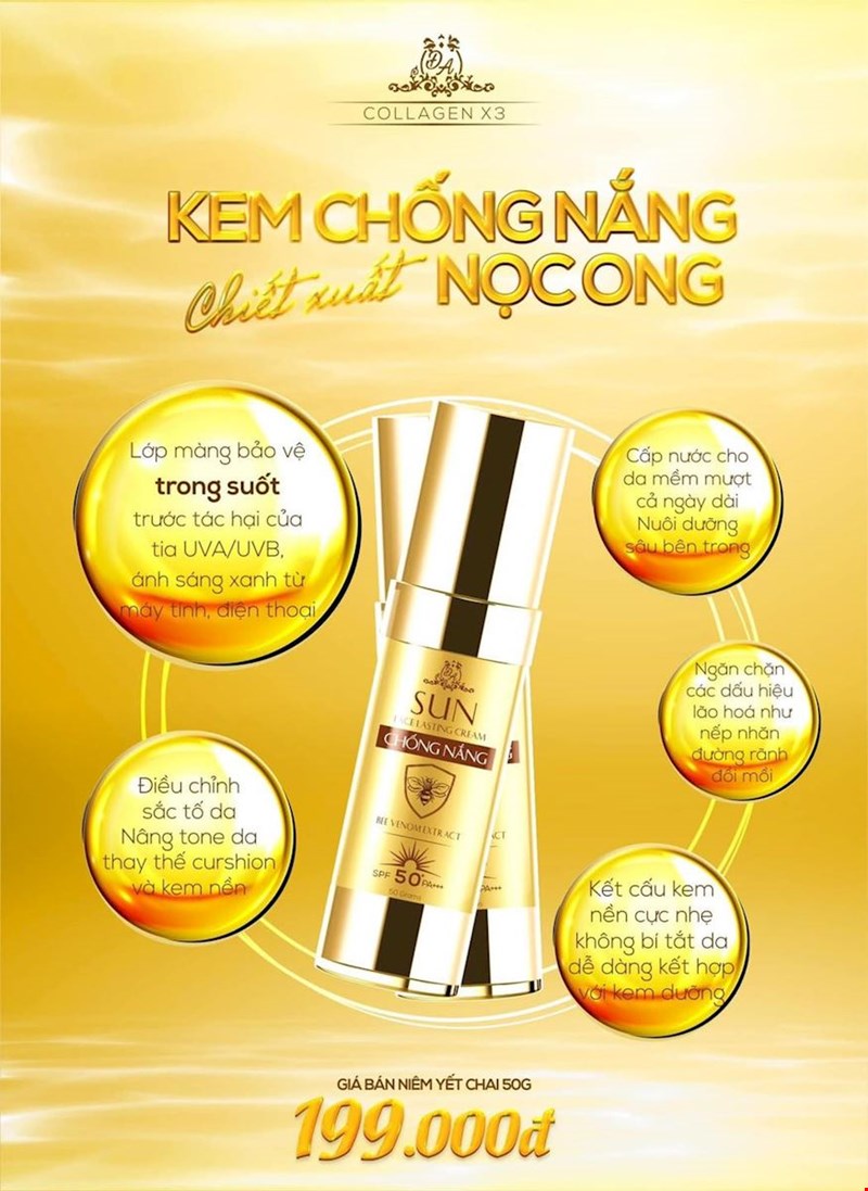 Kem Chống Nắng TN Collagen X3 Mỹ Phẩm Đông Anh 30g