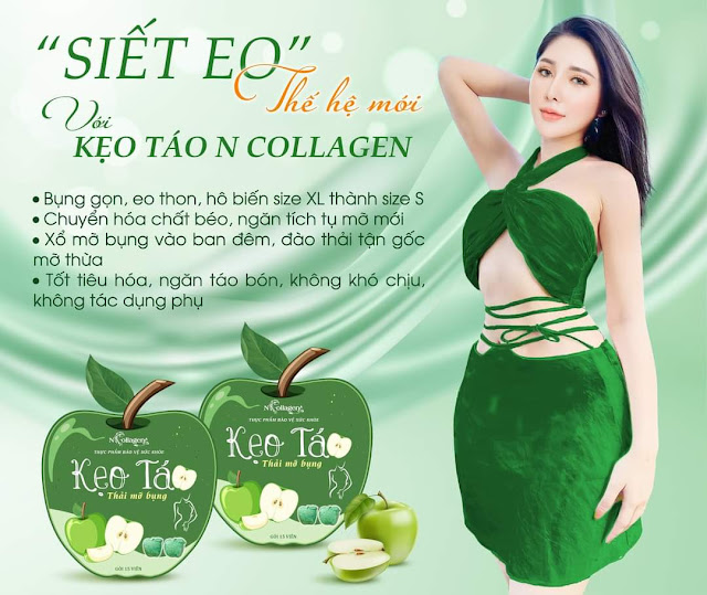 Kẹo Táo Thải Mỡ Bụng N Collagen