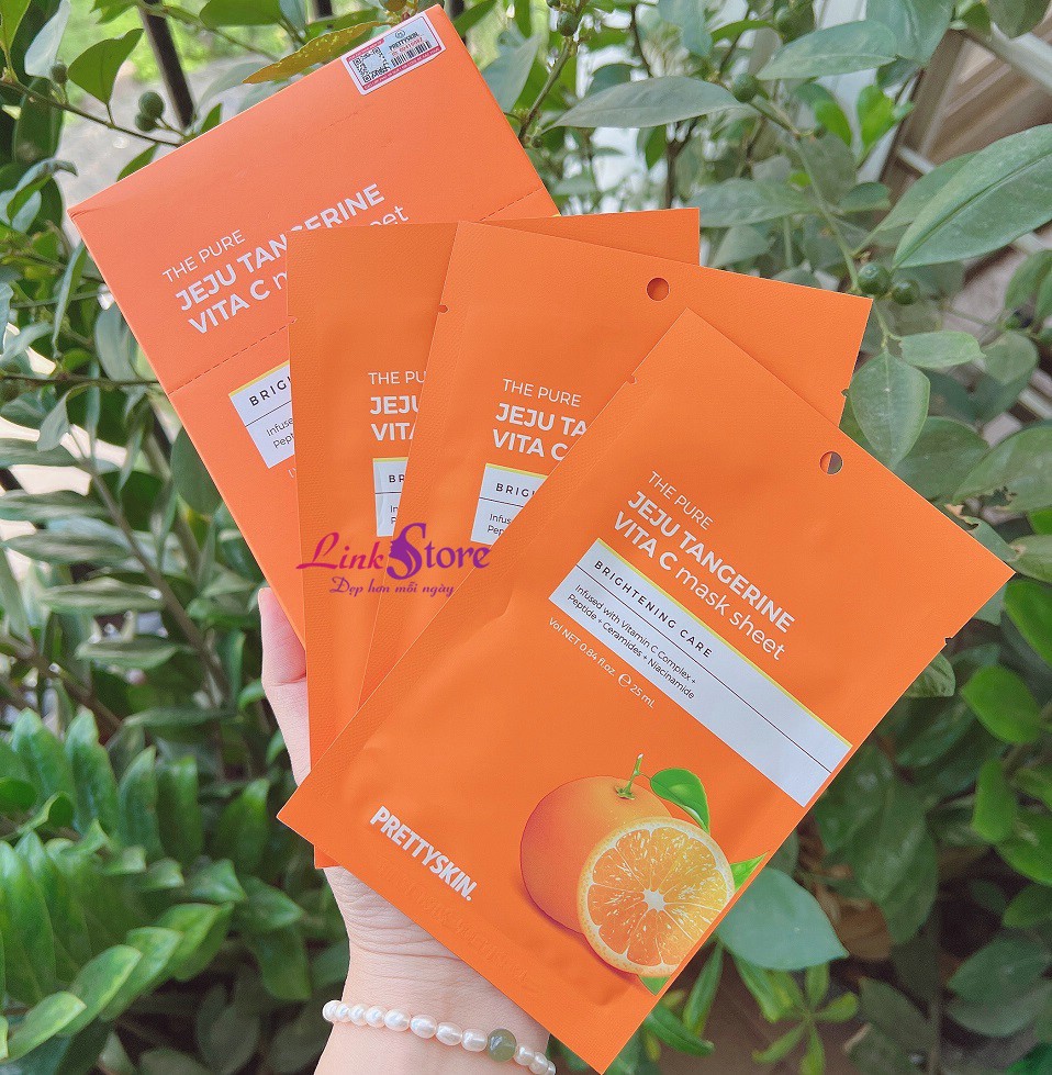 Mặt Nạ Vitamin C Prettyskin Jeju Tangerine