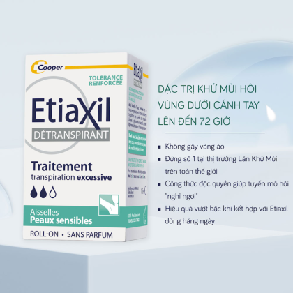 Lăn Khử Mùi EtiaXil Màu Xanh Cho Da Nhạy Cảm 15ml