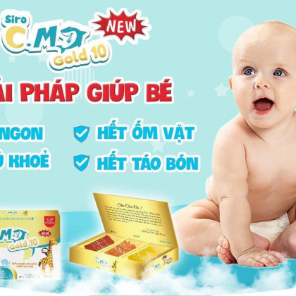 Siro C.M Gold 10 phiên bản cải tiến từ siro cá mập gold x2 là một sản phẩm vàng trong làng trị biếng ăn