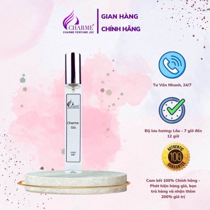 Nước hoa Charme Giò 10ml mang mùi hương cho nam giới toát lên vẻ phóng khoáng tự do