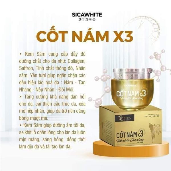 Kem Cốt Nám X3 Sica White là một sản phẩm chăm sóc da đặc biệt