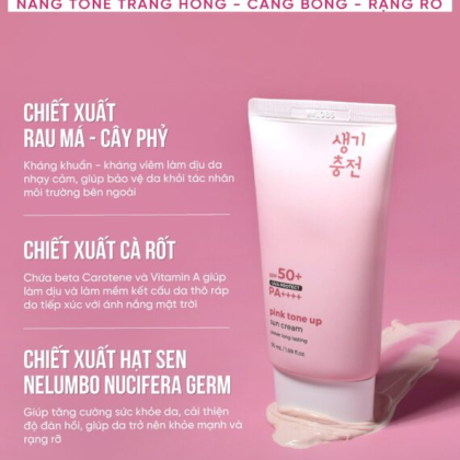 Kem chống nắng Pink Toneup Prettyskin có khả năng chống nắng, nâng tone trắng hồng rạng rỡ