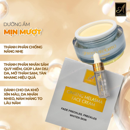 Combo Face Serum Nám Nhân Sâm A Cosmetics Ginseng Melasma Phương Anh