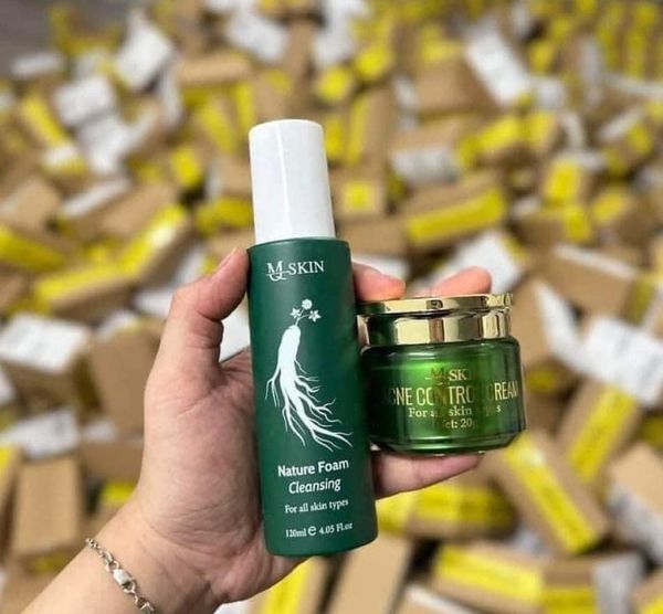 Combo Cao Mụn Sâm Vàng MQ Skin Phục hồi dưỡng trắng mịn da