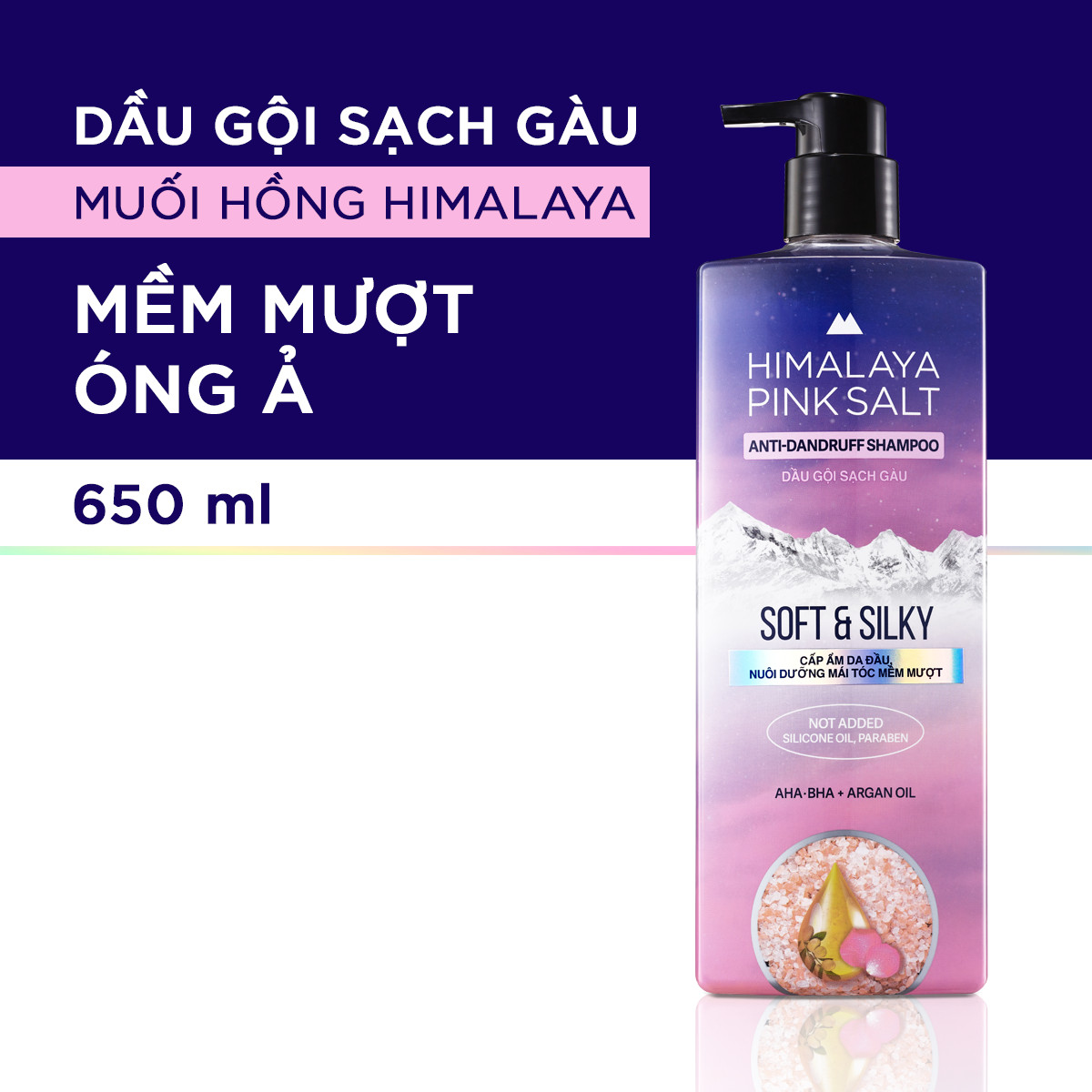 Dầu Gội Sạch Gàu Muối Hồng Himalaya Soft & Silky Mềm Mượt Óng Ả