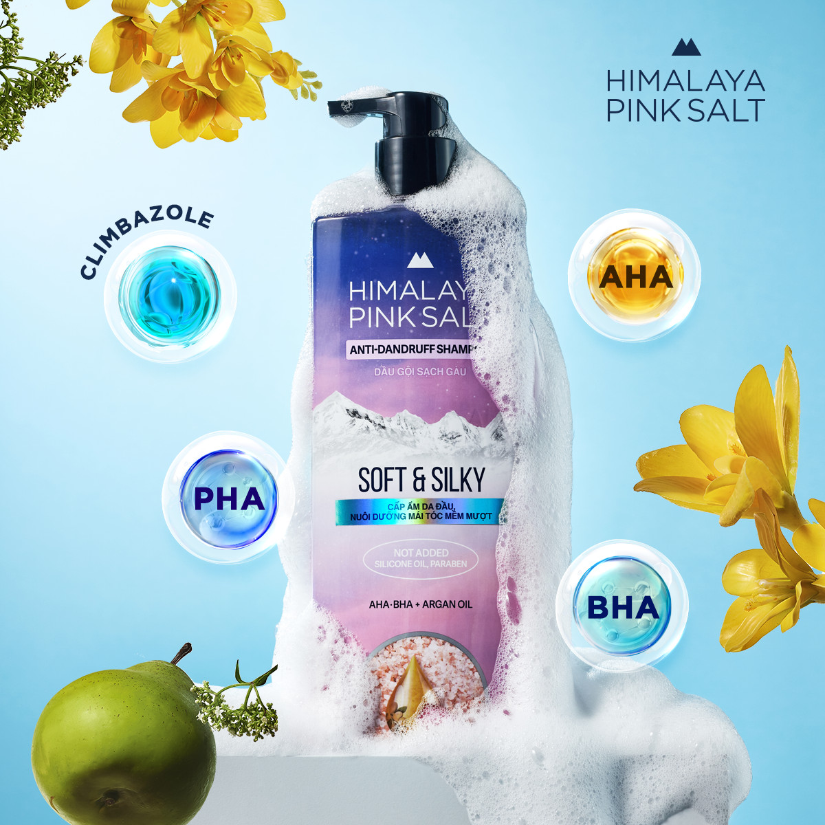 Dầu Gội Sạch Gàu Muối Hồng Himalaya Soft & Silky Mềm Mượt Óng Ả