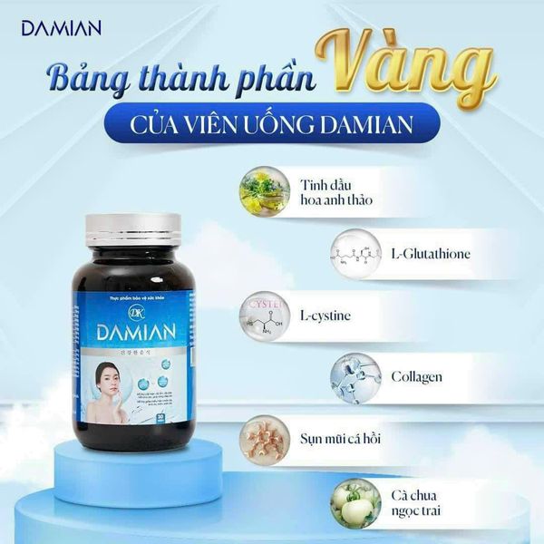 Viên Uống Trắng Da Damian Hàn Quốc