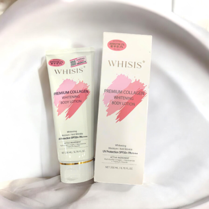 Kem Dưỡng Thể Trắng Da Chống Nắng WHISIS Premium Collagen Whitening Body Lotion 200ml