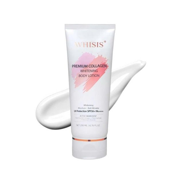 Sữa dưỡng thể làm trắng da chống nắng WHISIS Premium Collagen Whitening Body Lotion