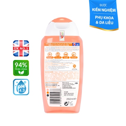 Dung dịch vệ sinh phụ nữ Femfresh Daily Wash làm sạch, khử mùi hôi, làm thơm vùng kín (250ml)