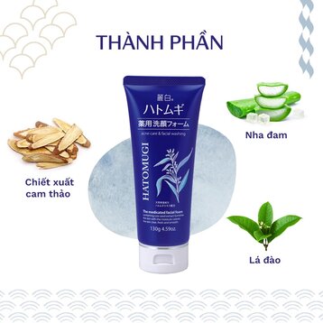 Sữa rửa mặt Reihaku Hatomugi Acne Care & Facial Washing sở hữu các ưu điểm nổi bật