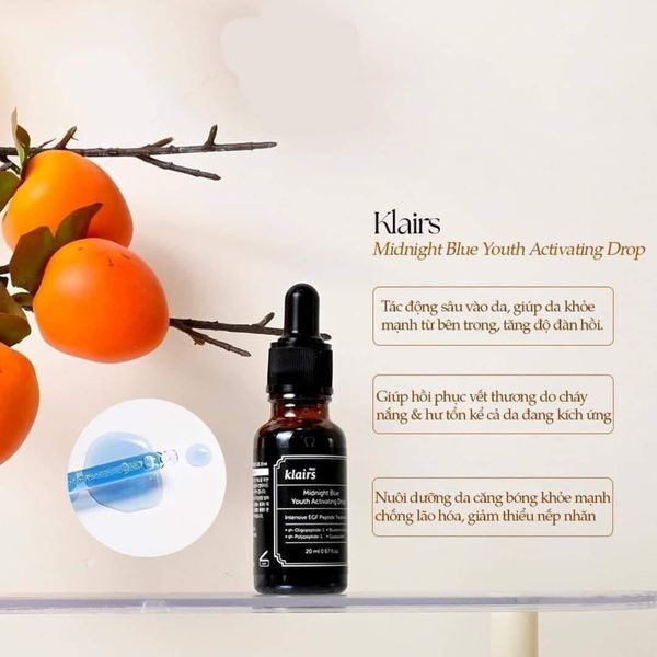 Serum Klairs Phục Hồi Da Midnight Blue Youth Activating Drop 20ml