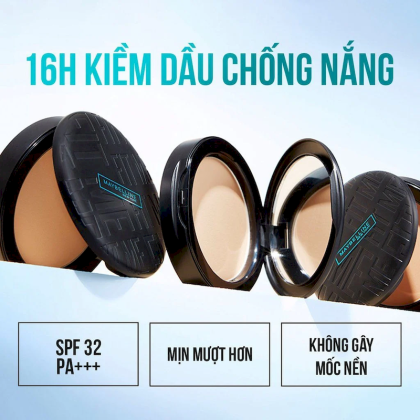 Phấn Nén Mịn Lì Kiềm Dầu Maybelline Fit Me Matte + Poreless Powder Oil Control SPF 32 PA+++  giữ ẩm cho da và giúp da trở nên sáng mịn