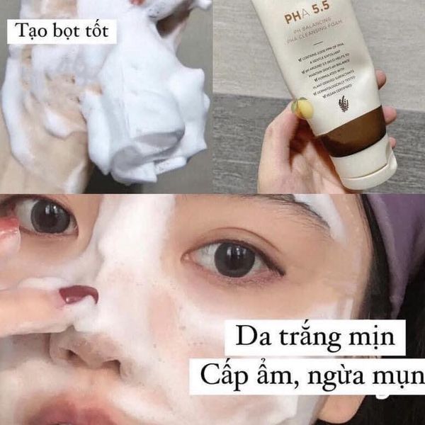 Sữa Rửa Mặt Tẩy Tế Bào Chết Byvibes Wonder Bath PHA 5.5 PH Balancing PHA Cleansing Foam