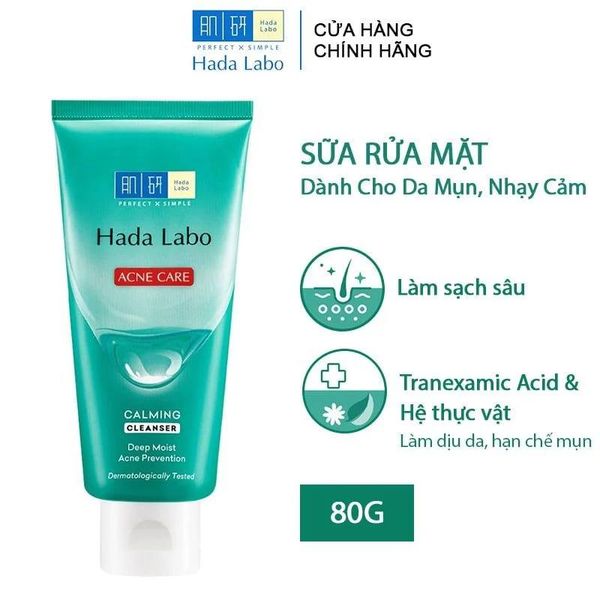 Sữa rửa mặt Hada Labo Hada Labo Acne Care Calming Cleanser 80g