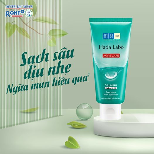 Sữa rửa mặt da mụn Hada Labo Acne Care Calming Cleanser 80g