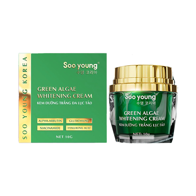 Kem Face Dưỡng Trắng Soo Young Mini  Xanh Lục Tảo Mỹ Phẩm Soo Young Korea