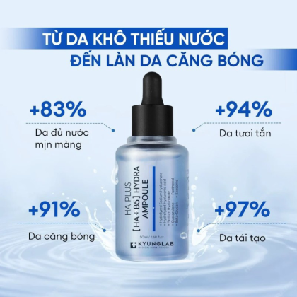 Kyung Lab Tinh chất dưỡng ẩm HA Plus HA+B5 Hydra Ampoule 50ml phiên bản nâng cấp