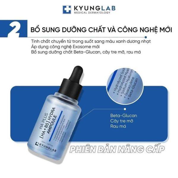 Kyung Lab Tinh chất dưỡng ẩm HA Plus HA+B5 Hydra Ampoule 50ml phiên bản nâng cấp