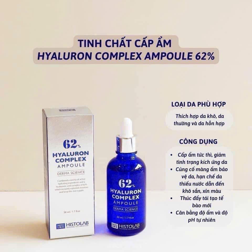 Vị cứu tinh của làn da thô ráp thiếu sức sống Serum Histolab 62% Hyaluron Complex Ampoule Derma  HA 62% xanh dương