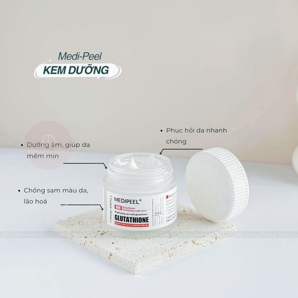 Kem Dưỡng Hỗ Trợ Dưỡng Trắng, Giảm Thâm Nám, Làm Đều Màu Da Medi-Peel Bio-Intense Glutathione White Cream 50g