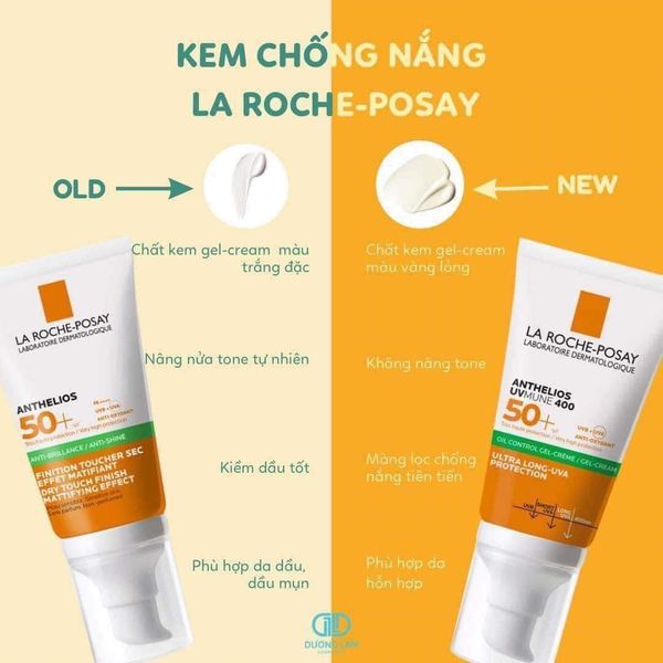 Kem Chống Nắng La Roche-Posay Anthelios Uvmune 400 Oil Control Gel Cream 50ml dành cho da dầu giúp cải thiện bóng nhờn