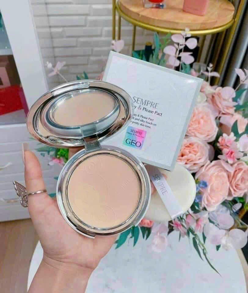 Phấn Phủ GEO Sempre Happy & Please Pact Hàn Quốc 22g Tone 1