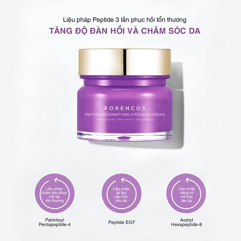 Kem Dưỡng Forencos Màu Tím Peptide Redensifying Intensive Cream 50ml