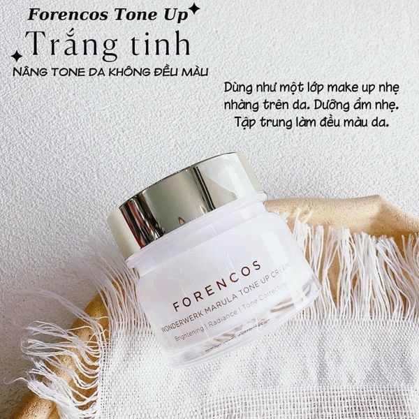 Kem Dưỡng Forencos Màu Trắng Wonderwerk Marula Tone Up Cream