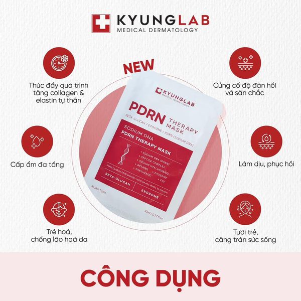 Mặt Nạ Kyunglab PDRN Therapy Mask Hỗ Trợ Căng Bóng Da Combo 10 Miếng