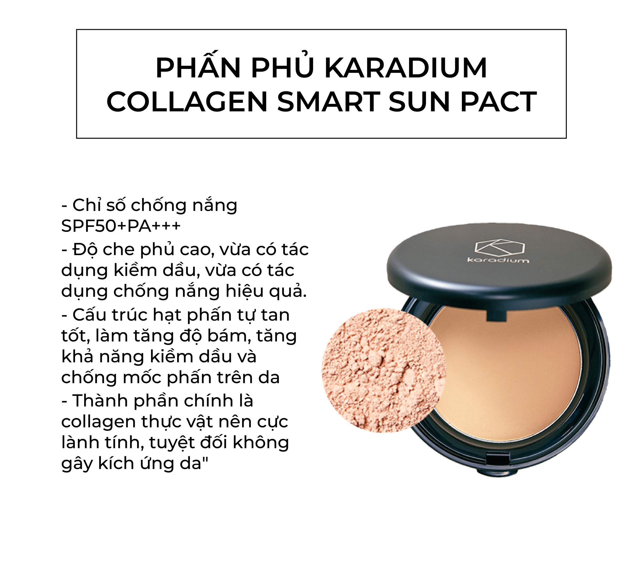 Phấn Phủ Karadium Collagen Smart Sun Pact 11g