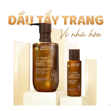 Dầu Tẩy Trang Vi Nhũ Hóa Meea Organic  Sạch Sâu An Toàn Tối Ưu Cho Mọi Làn Da