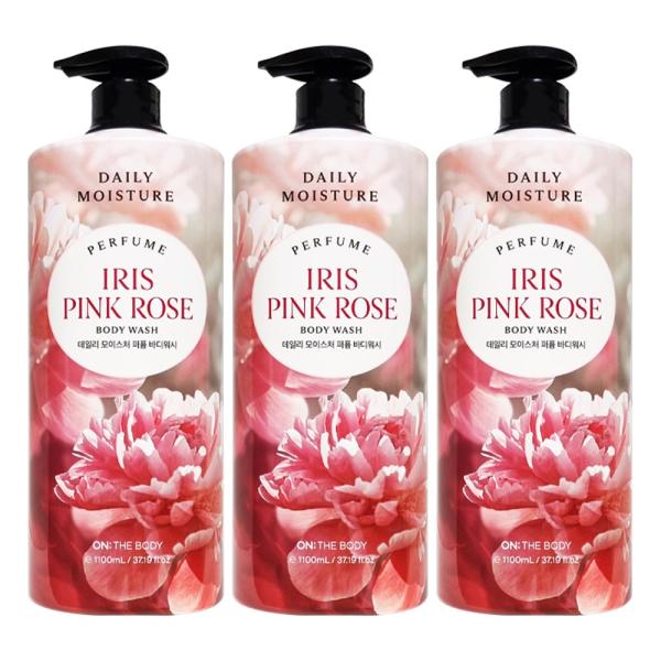 Sữa Tắm Nước Hoa On The Body Màu Hồng Iris Pink Rose 1100ml loại bỏ nỗi lo về vết đen tế bào chết