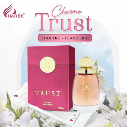 Hương thơm chai nước hoa Charme Trust2024 được ví von như một bó hoa nở rộ trên cơ thể nàng