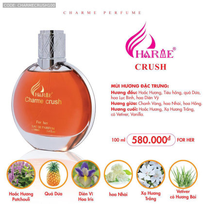 Nước Hoa Charme Crush 100ml Mùi Nữ