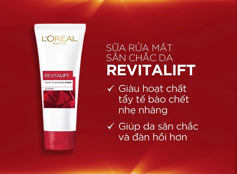 Sữa Rửa Mặt L’Oreal Revitalift Milky Cleansing Foam 100Ml