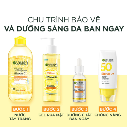 Nước Làm Sạch & Tẩy Trang Garnier Micellar Cleansing Water Vitamin C Sáng Da 400ml