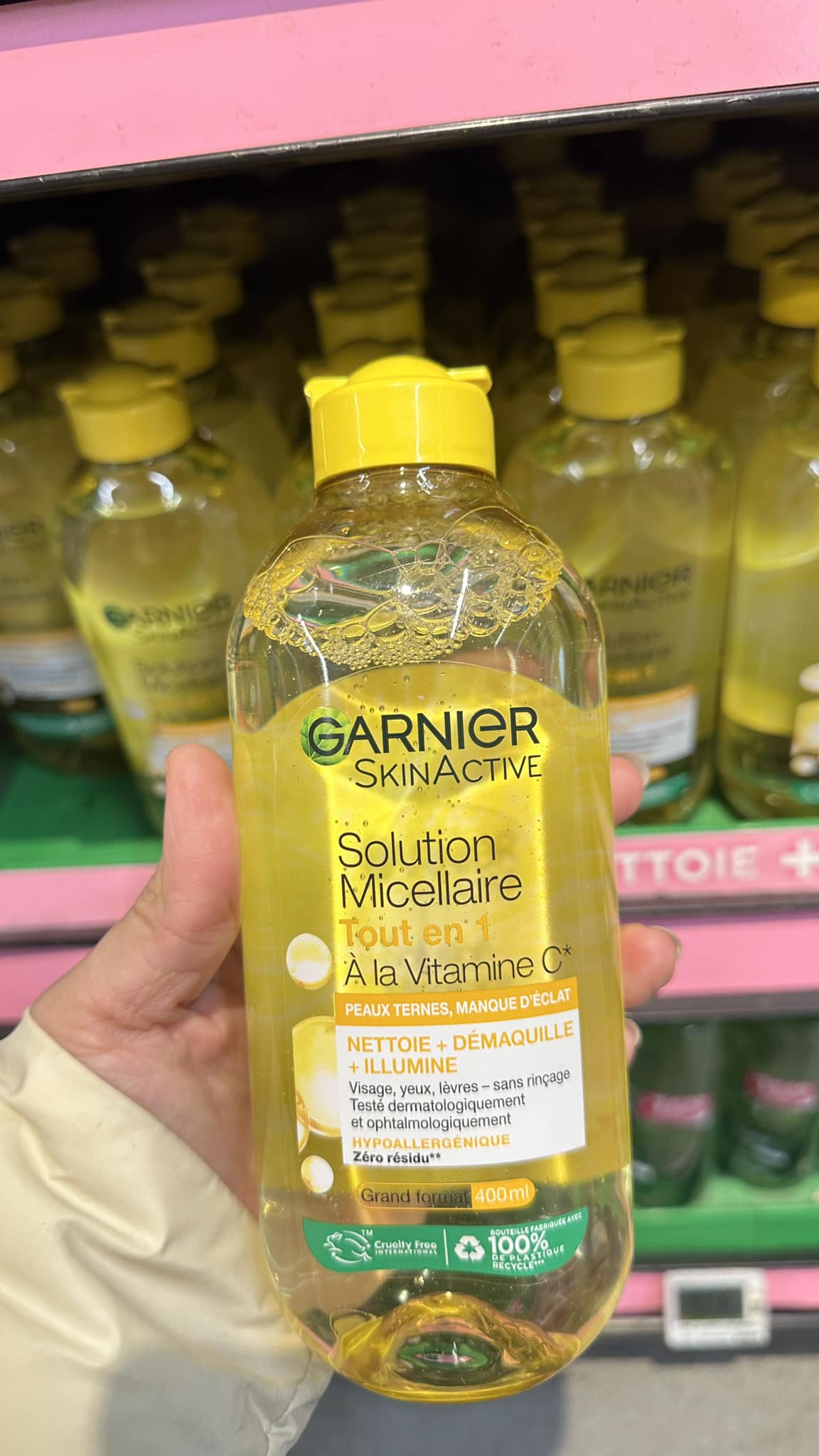 Nước Làm Sạch & Tẩy Trang Garnier Micellar Cleansing Water Vitamin C Sáng Da 400ml