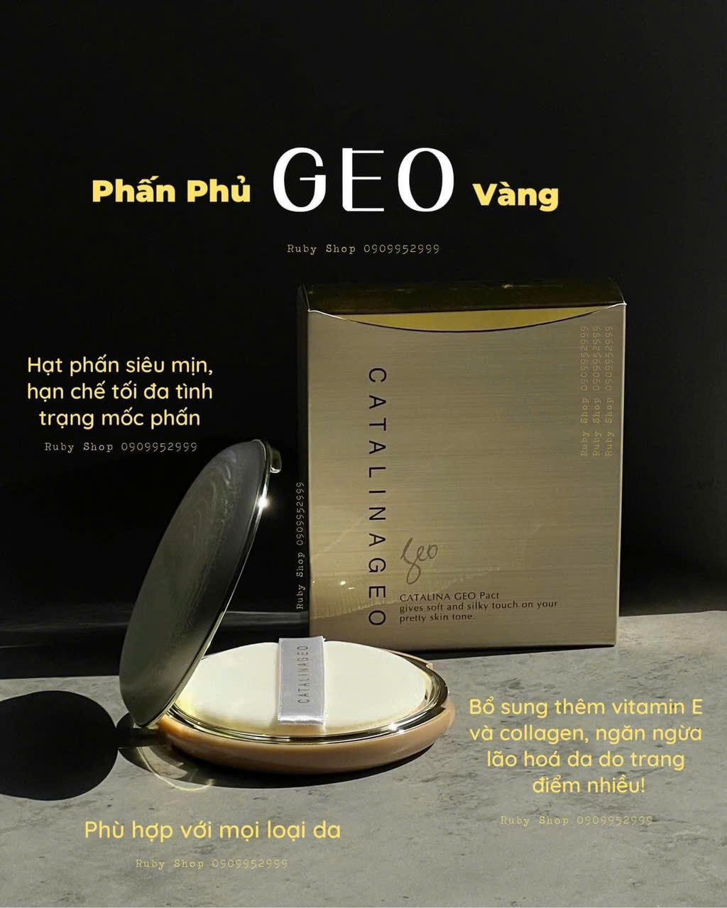 Phấn phủ Geo Trắng vàng