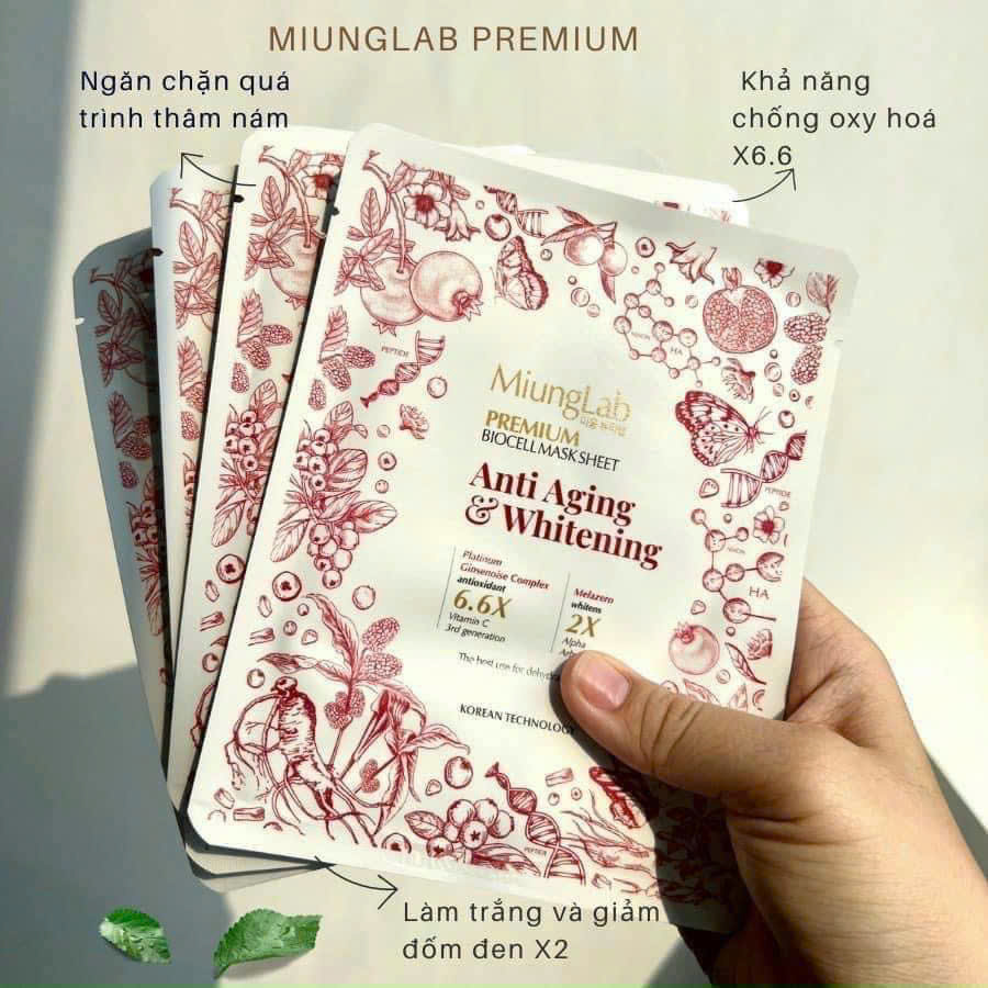 Mặt nạ Miung Lab đắp 1 miếng bằng 10 miếng lạ giấy