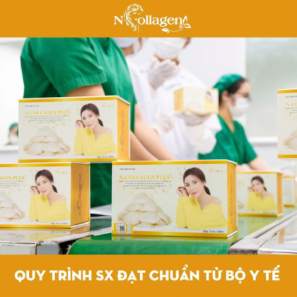 Nước Uống Collagen Tổ Yến Đông Trùng N-Collagen Plus Dưỡng Trắng Da Hộp 15 Lọ x 20ml