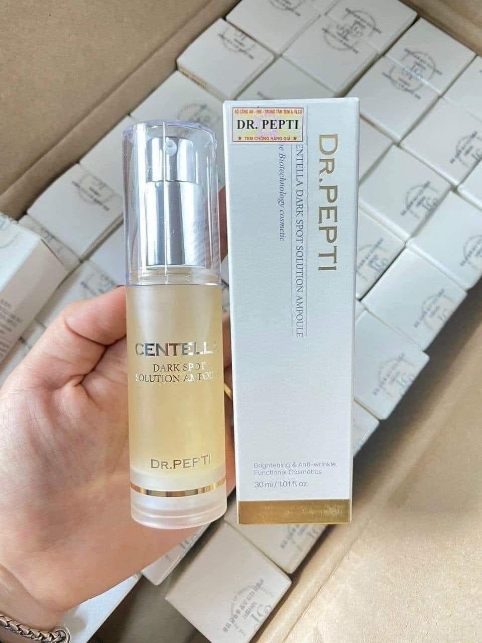 Serum Dr.Pepti Hàn Quốc Chiết Xuất Rau Má Centella Dark Spot Solution Ampoule 30ml