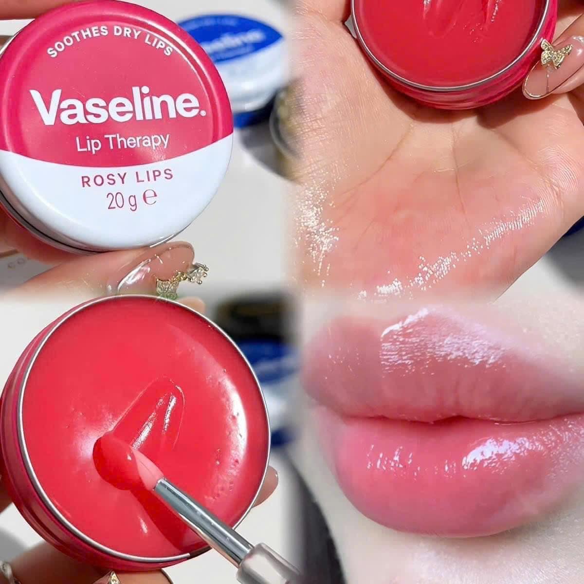 Son Dưỡng Vaseline Hộp Thiếc Màu Hồng Lip Therapy Rosy Lips 20g Tạo cho đôi môi cảm giác đầy sức sống